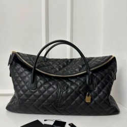Miglior Falso Borsa da viaggio Saint Laurent Es Giant trapuntata nera Economiche Premium