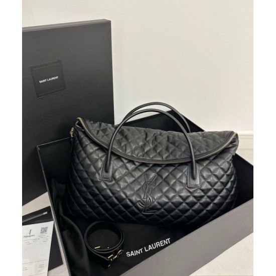 Miglior Falso Borsa da viaggio Saint Laurent Es Giant trapuntata nera Economiche Premium