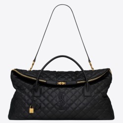 Miglior Falso Borsa da viaggio Saint Laurent Es Giant trapuntata nera Economiche Premium