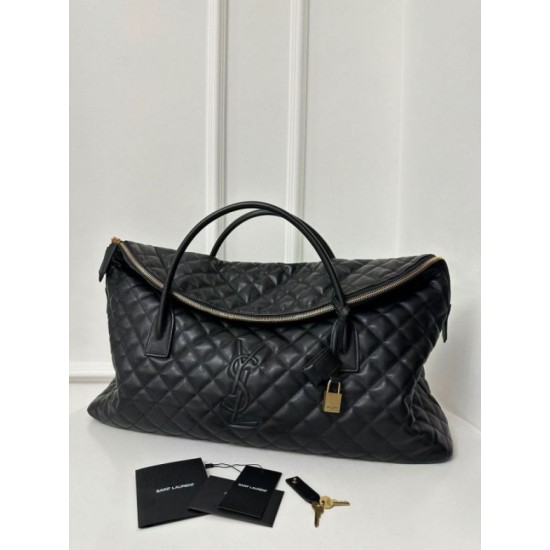 Miglior Falso Borsa da viaggio Saint Laurent Es Giant trapuntata nera Economiche Premium