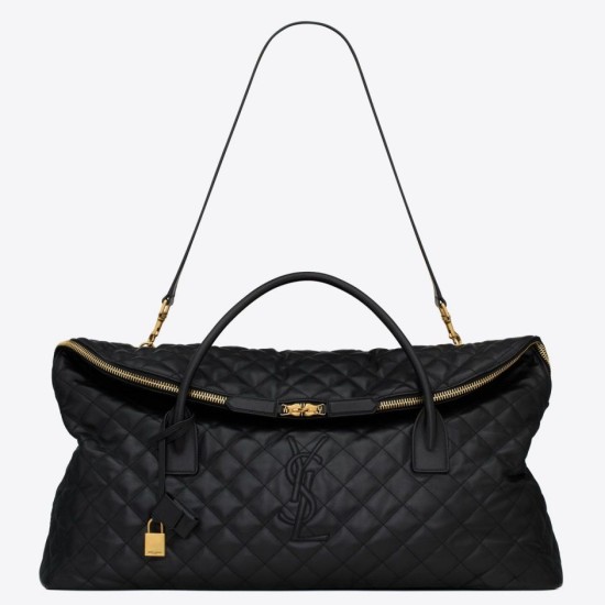Miglior Falso Borsa da viaggio Saint Laurent Es Giant trapuntata nera Economiche Premium