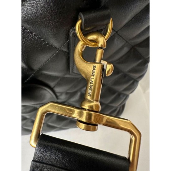 Miglior Falso Borsa da viaggio Saint Laurent Es Giant trapuntata nera Economiche Premium
