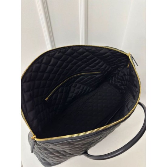 Miglior Falso Borsa da viaggio Saint Laurent Es Giant trapuntata nera Economiche Premium