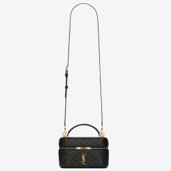 Migliore Repliche Borsa mini Saint Laurent Gaby Vanity agnello nera Economiche Outlet Online