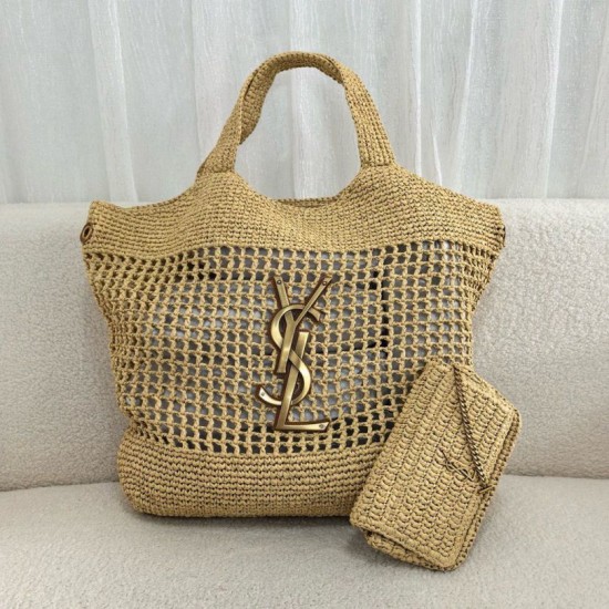 Replica YSL Saint Laurent Icare Maxi Shopping Borsa Naturel Raffia