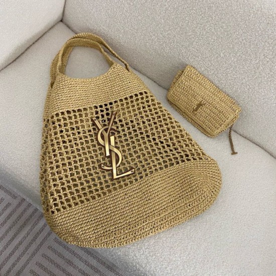Replica YSL Saint Laurent Icare Maxi Shopping Borsa Naturel Raffia