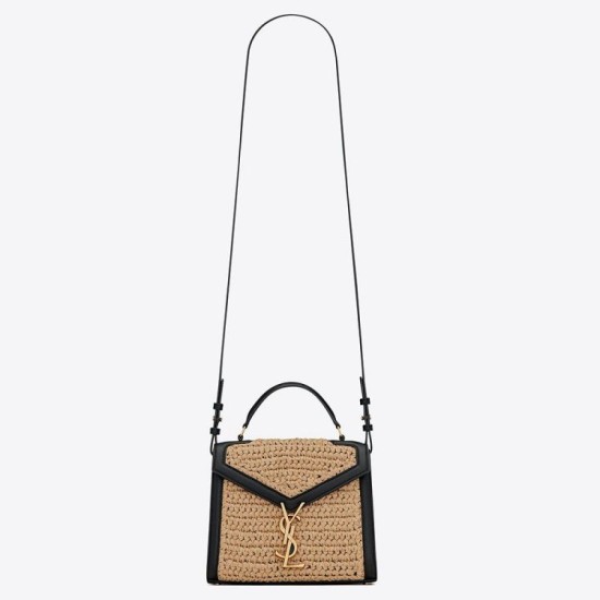 Replica perfetta Borsa Saint Laurent Cassandra Mini Top Handle rafia Imitazione Outlet Online