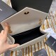 Perfette Qualità Repliche Borsa media Saint Laurent Envelope martellata bianca Imitazione