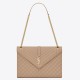 Miglior Falso Borsa Saint Laurent Envelope grande martellata beige matelassé Economiche Premium