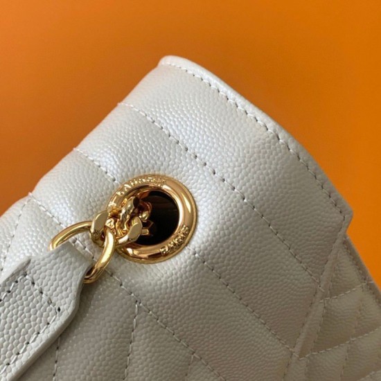 Miglior Falso Borsa grande Saint Laurent Envelope matelassé bianca Economiche Premium