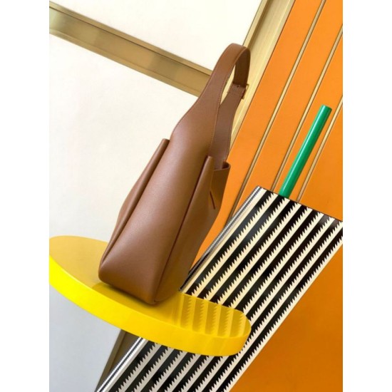 Replica perfetta Borsa hobo piccola Saint Laurent Le 5 À 7 Supple marrone Imitazione Outlet Online