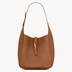 Replica perfetta Borsa hobo piccola Saint Laurent Le 5 À 7 Supple marrone Imitazione Outlet Online