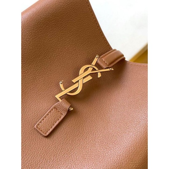 Replica perfetta Borsa hobo piccola Saint Laurent Le 5 À 7 Supple marrone Imitazione Outlet Online