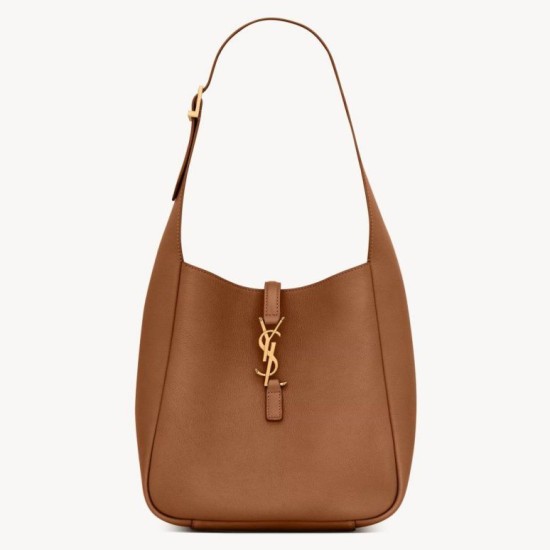 Replica perfetta Borsa hobo piccola Saint Laurent Le 5 À 7 Supple marrone Imitazione Outlet Online