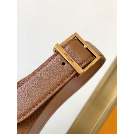 Replica perfetta Borsa hobo piccola Saint Laurent Le 5 À 7 Supple marrone Imitazione Outlet Online