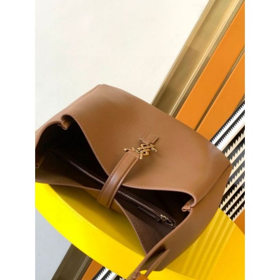 Replica perfetta Borsa hobo piccola Saint Laurent Le 5 À 7 Supple marrone Imitazione Outlet Online