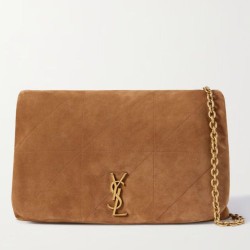 Perfette Qualità Repliche Saint Laurent Jamie 4.3 Piccolo Borsa Brown Suede Calfskin Imitazione