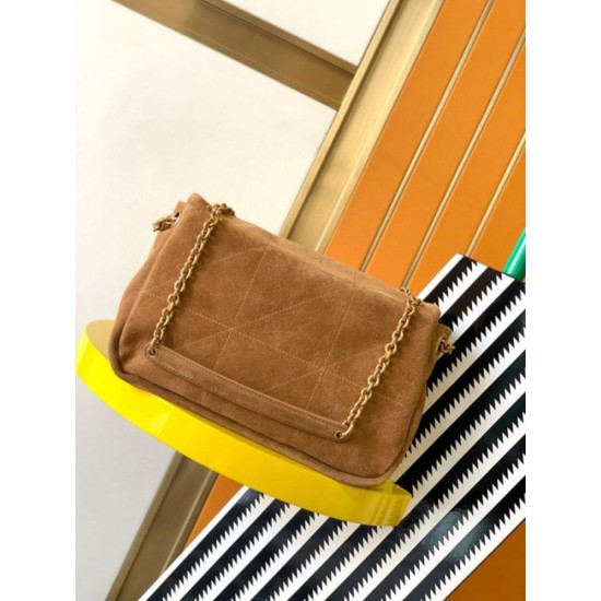 Perfette Qualità Repliche Saint Laurent Jamie 4.3 Piccolo Borsa Brown Suede Calfskin Imitazione