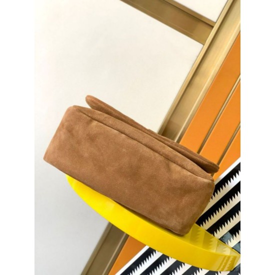 Perfette Qualità Repliche Saint Laurent Jamie 4.3 Piccolo Borsa Brown Suede Calfskin Imitazione