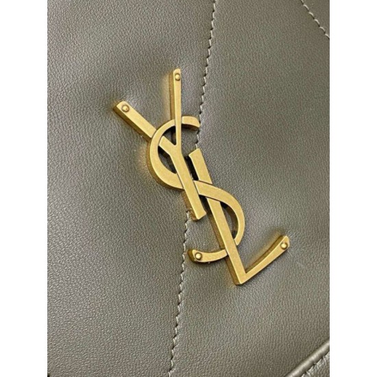Perfette Qualità Repliche Borsa Saint Laurent Jamie 4.3 Pochon agnello verde kaki Imitazione