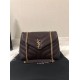 Migliore Repliche Borsa piccola Saint Laurent Loulou matelassé bordeaux Economiche Outlet Online