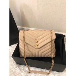 Perfette Qualità Repliche Borsa Saint Laurent Loulou media matelassé beige Imitazione