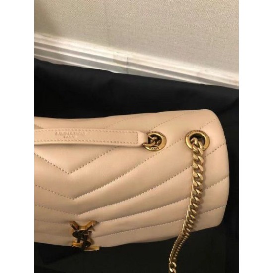 Perfette Qualità Repliche Borsa Saint Laurent Loulou media matelassé beige Imitazione
