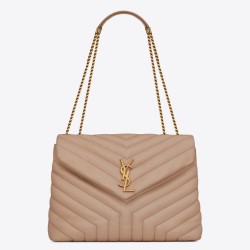 Perfette Qualità Repliche Borsa Saint Laurent Loulou media matelassé beige Imitazione