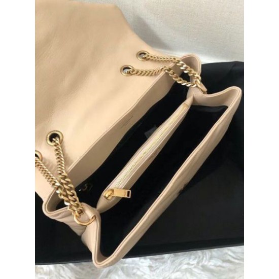 Perfette Qualità Repliche Borsa Saint Laurent Loulou media matelassé beige Imitazione