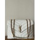 Migliore Repliche Borsa Saint Laurent Loulou media matelassé bianca Economiche Outlet Online