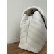 Migliore Repliche Borsa Saint Laurent Loulou media matelassé bianca Economiche Outlet Online