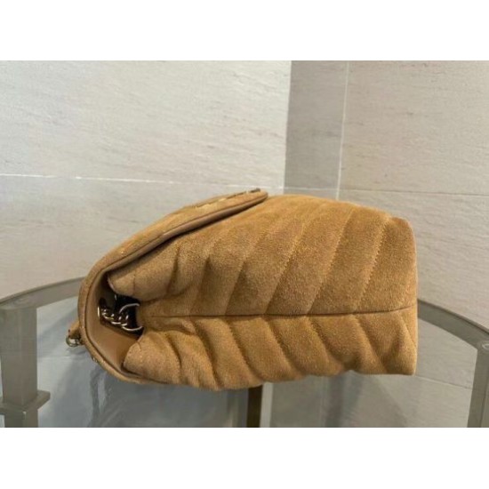 Repliche Borsa Saint Laurent Loulou media scamosciata marrone Imitazioni Premium Miglior Falso Borsa Saint Laurent Loulou media scamosciata marrone Economiche Premium