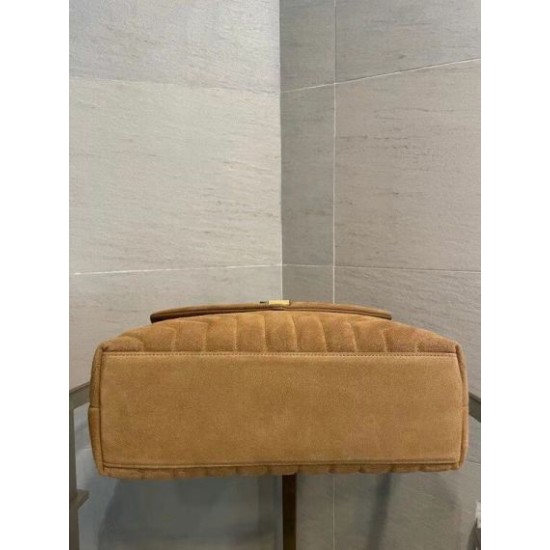 Repliche Borsa Saint Laurent Loulou media scamosciata marrone Imitazioni Premium Miglior Falso Borsa Saint Laurent Loulou media scamosciata marrone Economiche Premium