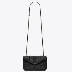 Miglior Falso Borsa Saint Laurent So Nero Puffer Toy agnello nera Economiche Premium