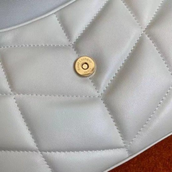 Perfette Qualità Repliche Borsa Saint Laurent Puffer Toy agnello bianca Imitazione
