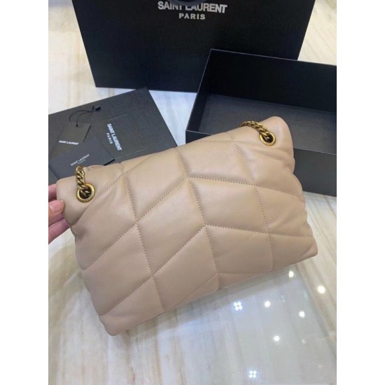 Perfette Qualità Repliche Borsa piccola Saint Laurent Borsa Loulou Puffer agnello beige Imitazione Miglior Falso Borsa piccola Saint Laurent Borsa Loulou Puffer agnello beige Economiche Premium
