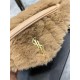 Migliore Repliche Borsa Saint Laurent Loulou piccola montone beige Economiche Outlet Online