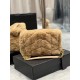 Migliore Repliche Borsa Saint Laurent Loulou piccola montone beige Economiche Outlet Online