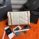 Replica perfetta Borsa media Saint Laurent Loulou Puffer agnello avorio Imitazione Outlet Online