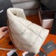 Replica perfetta Borsa media Saint Laurent Loulou Puffer agnello avorio Imitazione Outlet Online