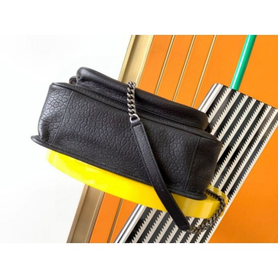 Miglior Falso Borsa media Saint Laurent Niki a catena agnello martellata nera Economiche Premium
