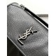 Miglior Falso Borsa media Saint Laurent Niki a catena agnello martellata nera Economiche Premium