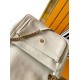 Migliore Repliche Borsa media Saint Laurent Niki a catena agnello martellata bianca Economiche Outlet Online