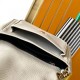 Migliore Repliche Borsa media Saint Laurent Niki a catena agnello martellata bianca Economiche Outlet Online