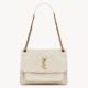 Migliore Repliche Borsa media Saint Laurent Niki a catena agnello martellata bianca Economiche Outlet Online