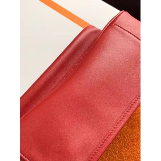 Replica perfetta Borsa media Saint Laurent Niki agnello rossa Imitazione Outlet Online