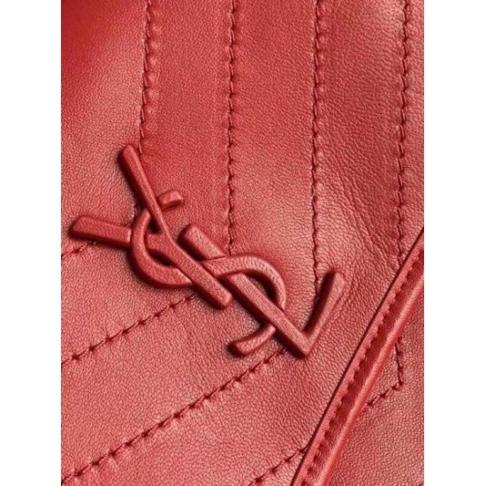 Replica perfetta Borsa media Saint Laurent Niki agnello rossa Imitazione Outlet Online