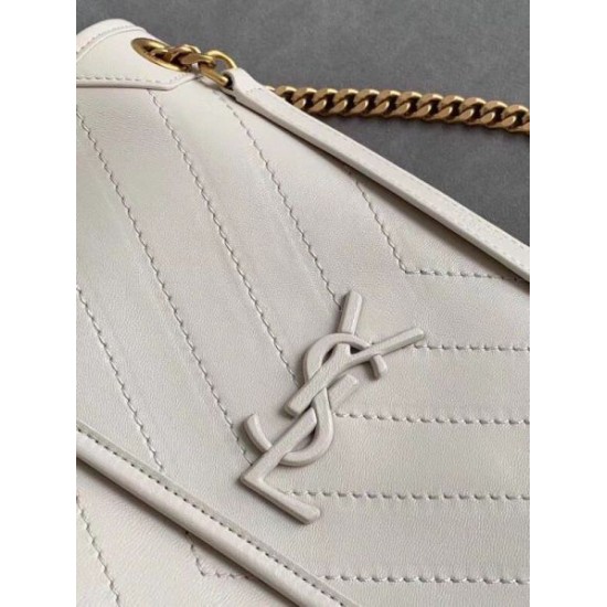 Perfette Qualità Repliche Borsa media Saint Laurent Niki agnello bianca Imitazione Miglior Falso Borsa media Saint Laurent Niki agnello bianca Economiche Premium