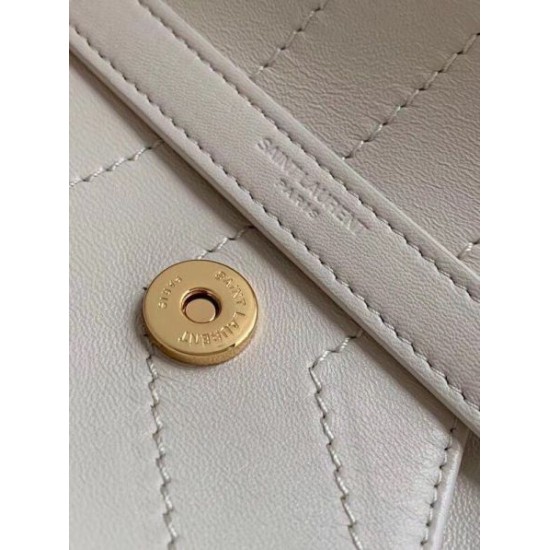 Perfette Qualità Repliche Borsa media Saint Laurent Niki agnello bianca Imitazione Miglior Falso Borsa media Saint Laurent Niki agnello bianca Economiche Premium