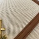 Migliore Repliche Borsa Saint Laurent Solferino media tela con vitello Economiche Outlet Online